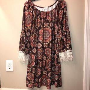 Lady’s World brown paisley dress